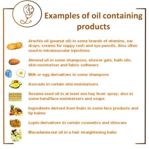 Examples of products containing oils